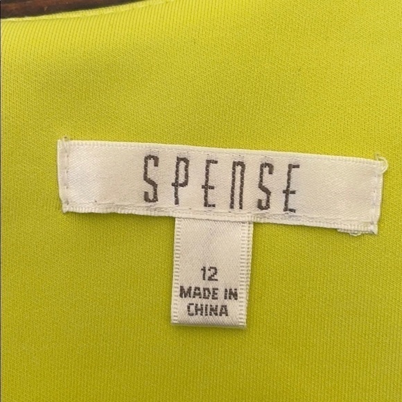 EUC Spense neon yellow a line dress - Picture 4 of 5